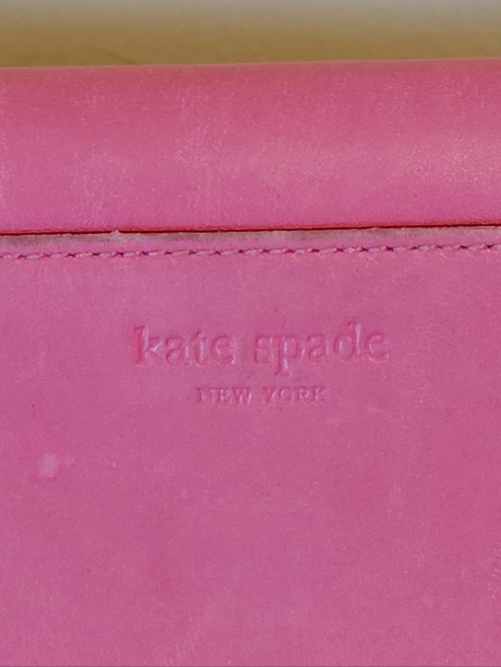 Kate Spade Pink Trifold Wallet With Checkbook - Picture 4 of 10
